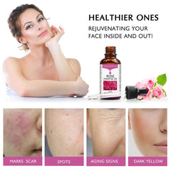 SOLOTREE aceite de rosa, textura ligera que se absorbe rápido.
