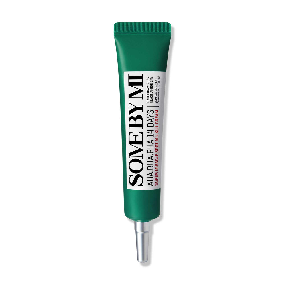 SOME BY MI crema spot AHA BHA PHA, botella para tratamiento puntual de imperfecciones.