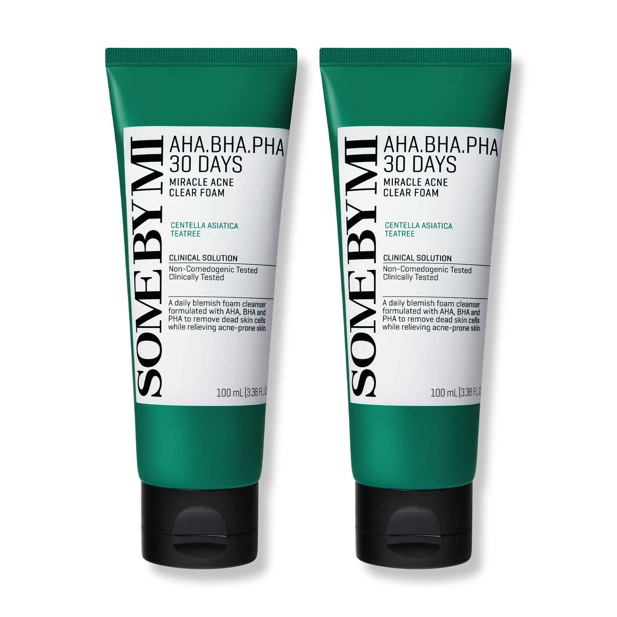 SOME BY MI AHA BHA PHA 30 Days Miracle Acne Clear Foam bottle pour for gentle cleansing