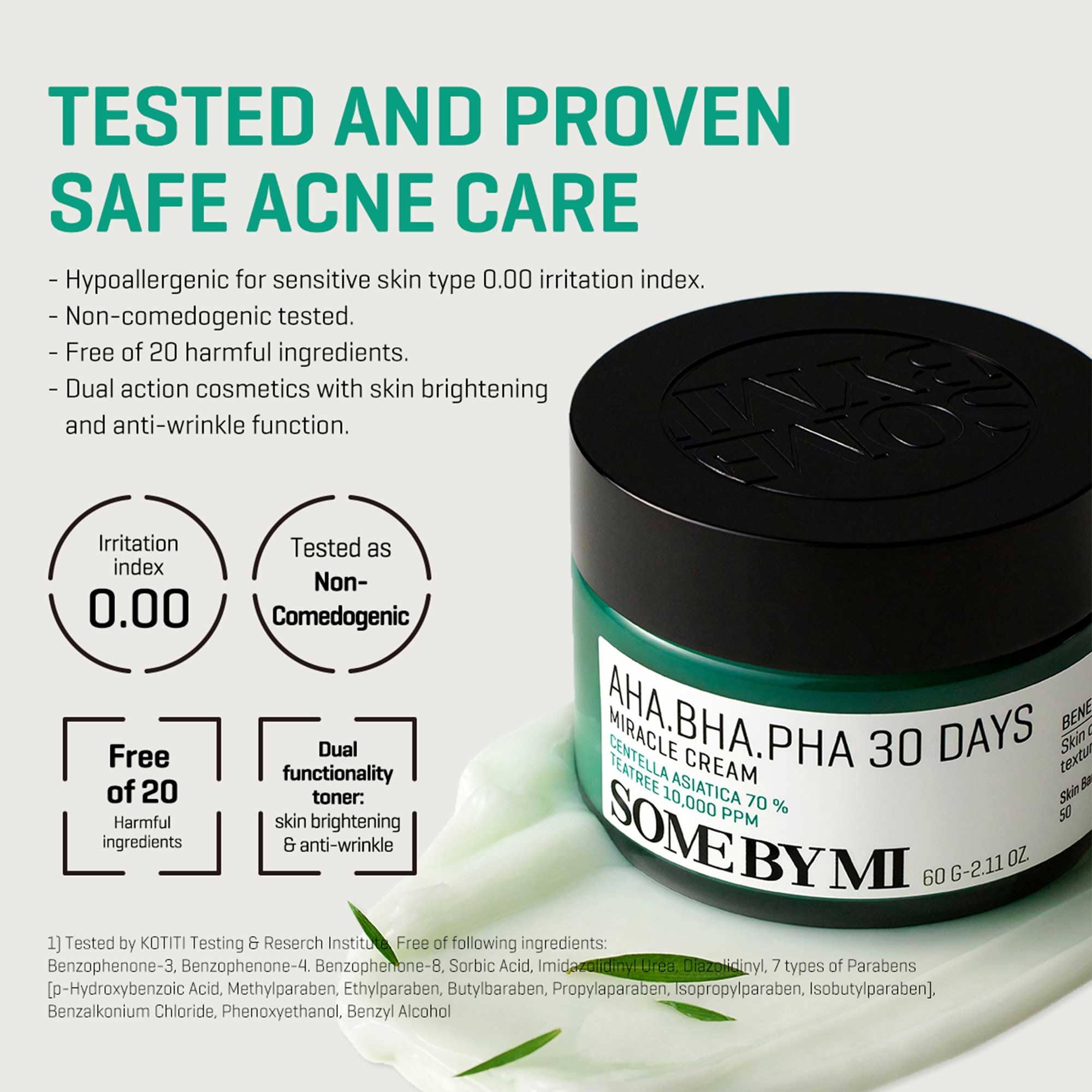 SOME BY MI AHA BHA PHA 30 Days Miracle Cream routine setup for daily skincare.