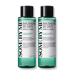 SOME BY MI AHA BHA PHA 30 Days Miracle Toner bottle showing exfoliation potential