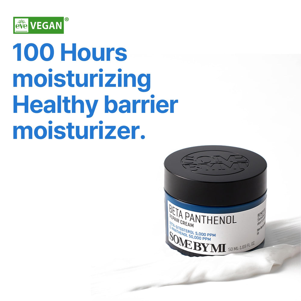 SOME BY MI Beta-Panthenol Repair Cream texture close-up showing smooth application.