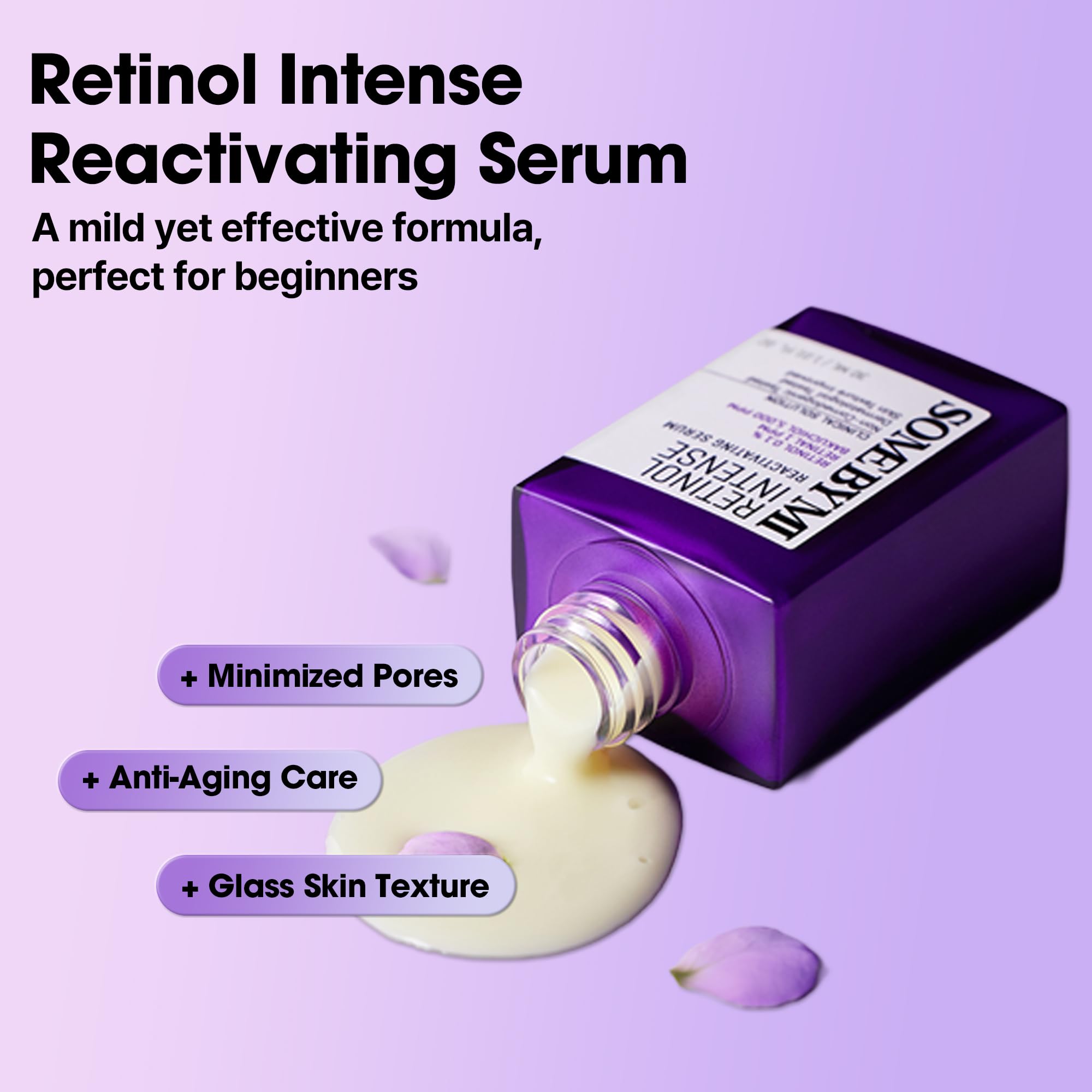 SOME BY MI serum drop on hand showing silky texture for nightly routine