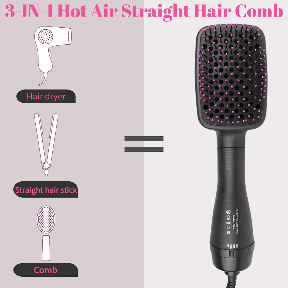 Sonalux 3-in-1 hair-styler in action detangles, dries, and smooths