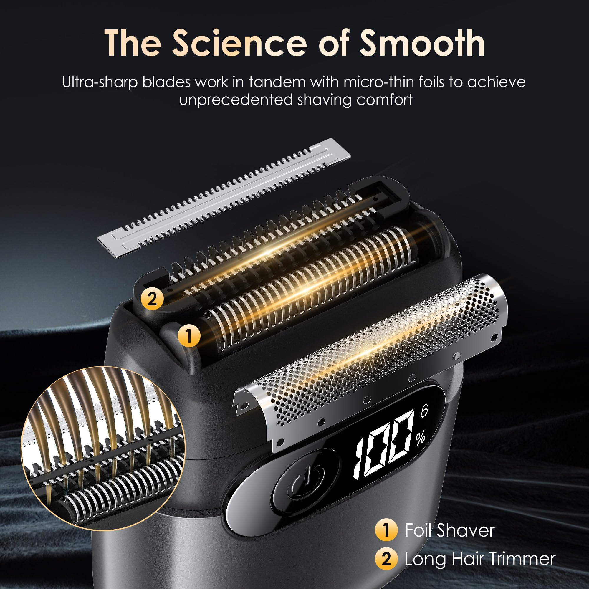 Sonatraxs titanium alloy blades with floating technology for comfortable closeness