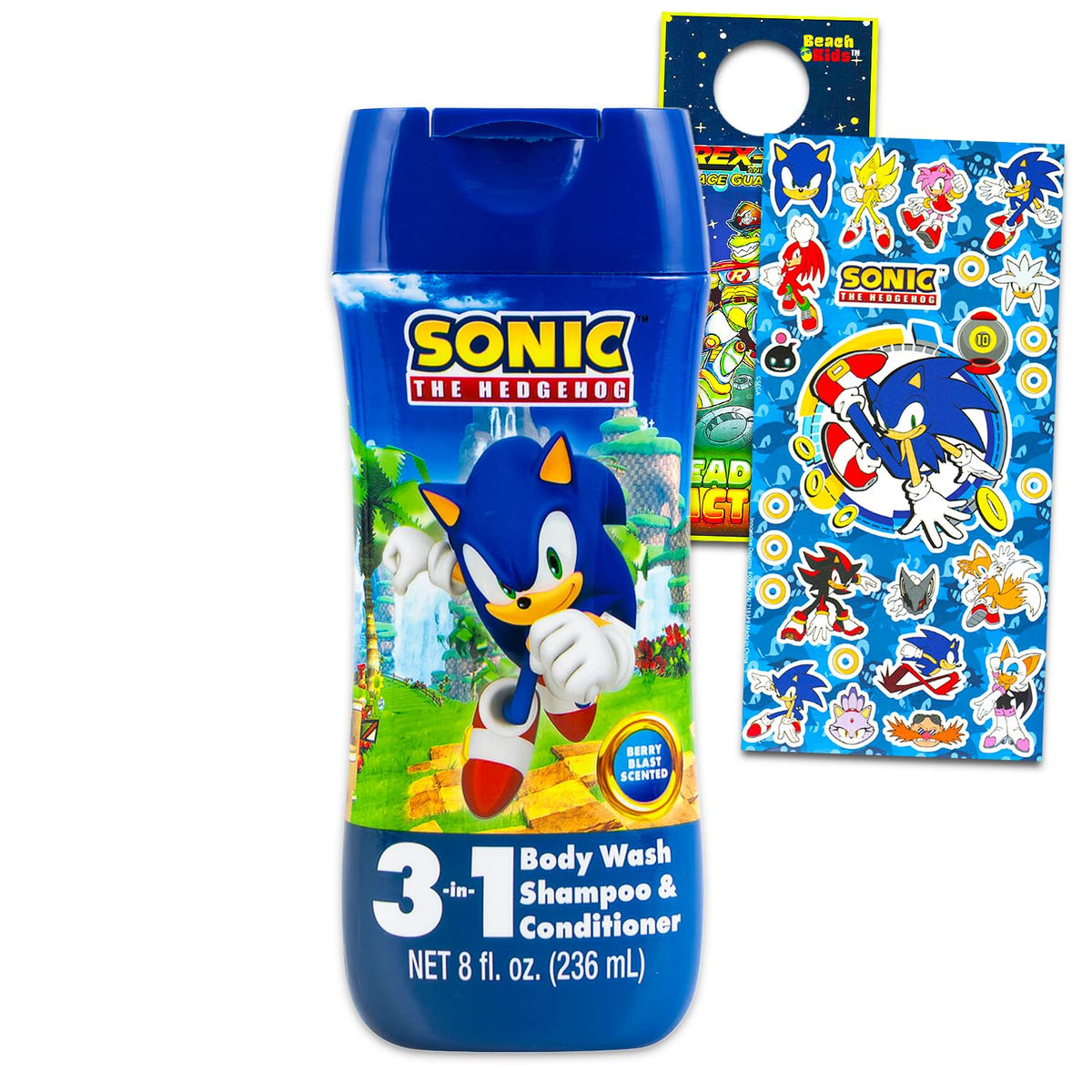 Sonic the Hedgehog 3-in-1 Berry Blast bottle for gentle bath time and clean fun