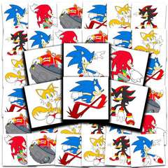 Sonic The Hedgehog tatuajes perforados, listos para repartir en fiestas