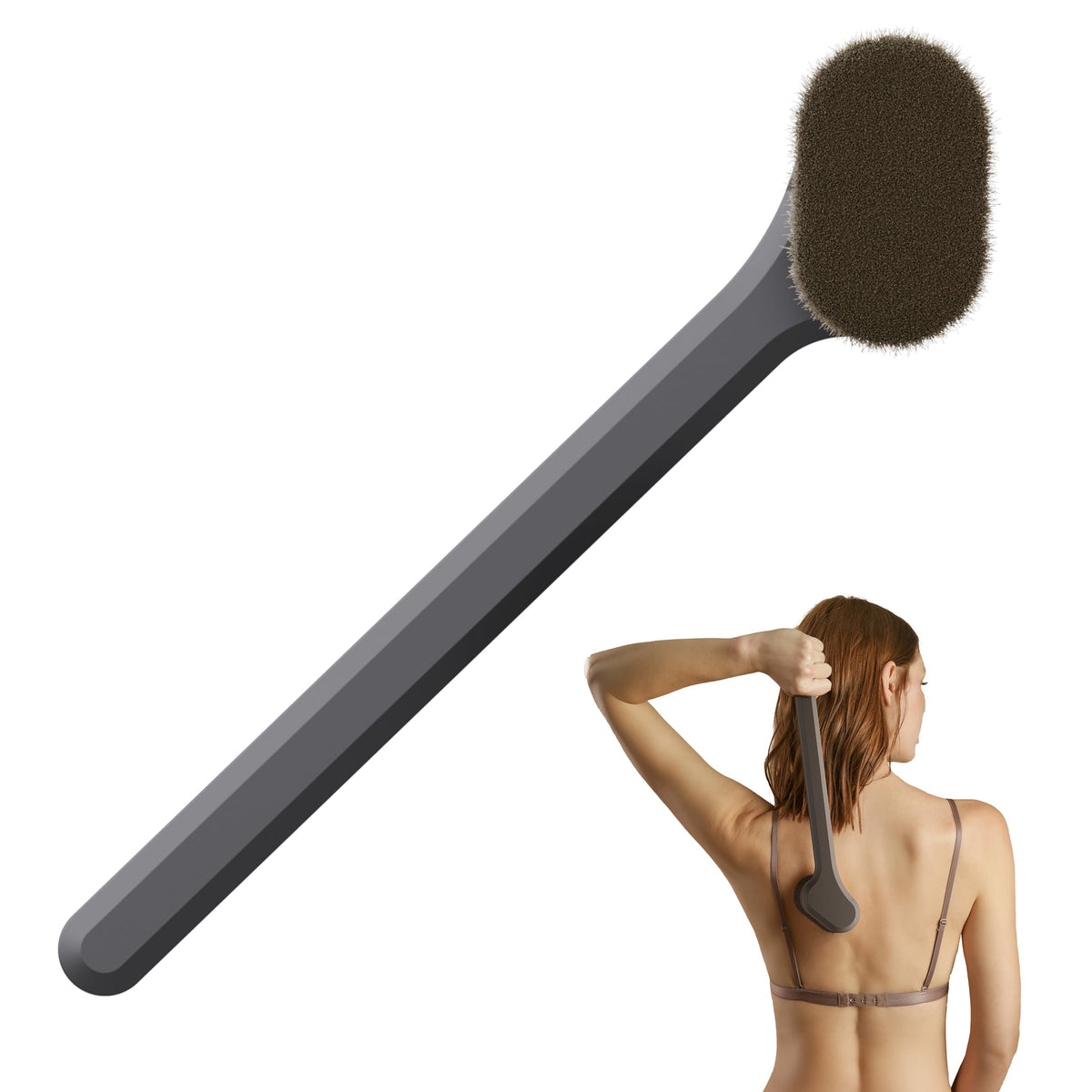 SONN Self Tanner Brush Face Kabuki close-up showing vegan bristles for a streak-free look.