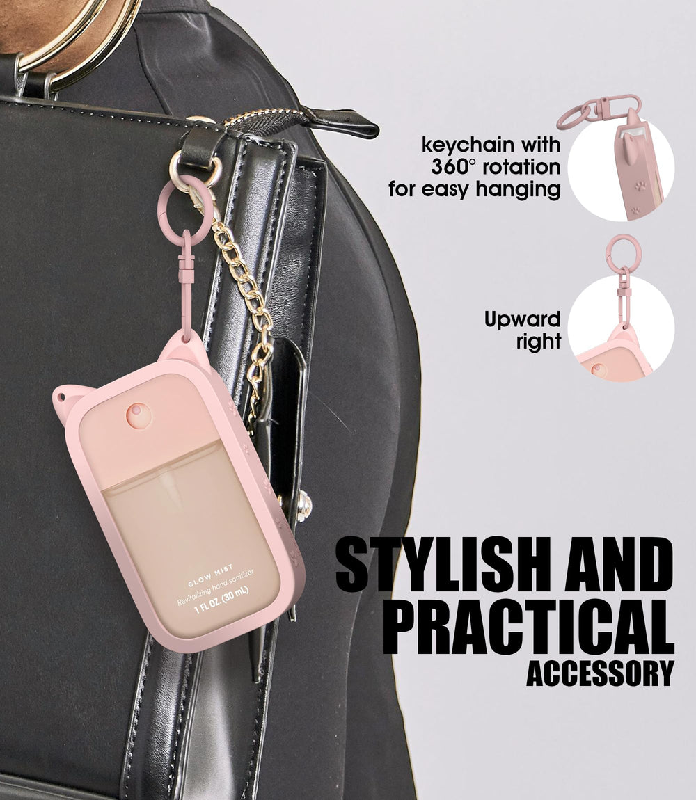 Sonnorel case attached to bag via dual keychain hooks