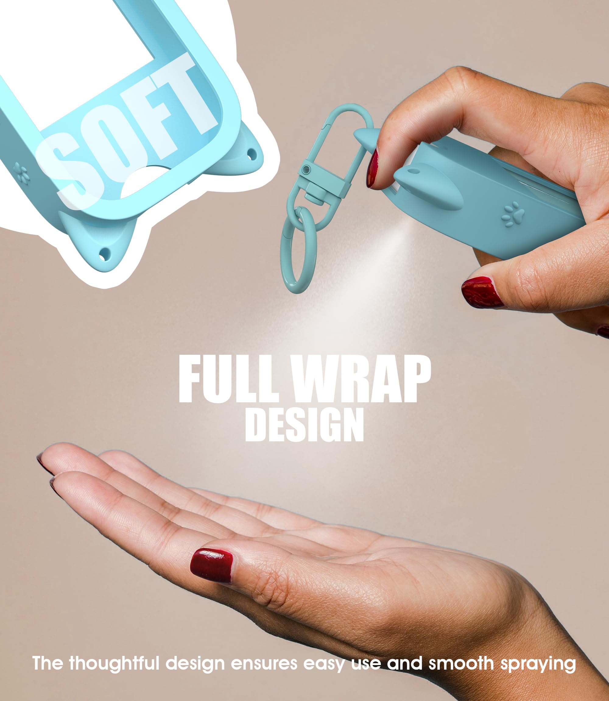 Sonnorel portable sanitizer accessory protects your spray on the go.
