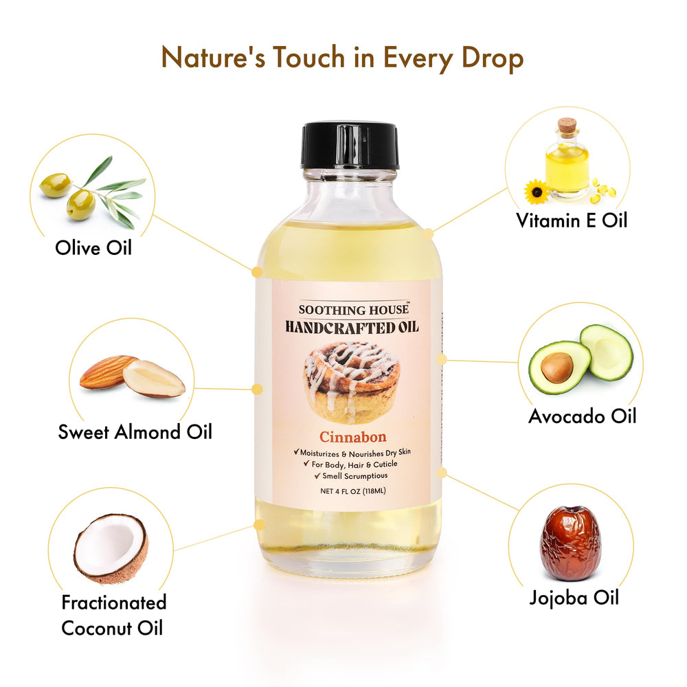 Soothing House Aceite Cinnabon: manos y cutículas hidratadas para todo el día.