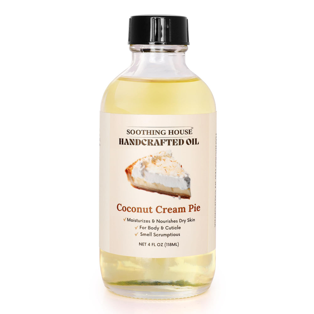 Soothing House Coconut Creme Pie Oil on skin showing fast absorption.