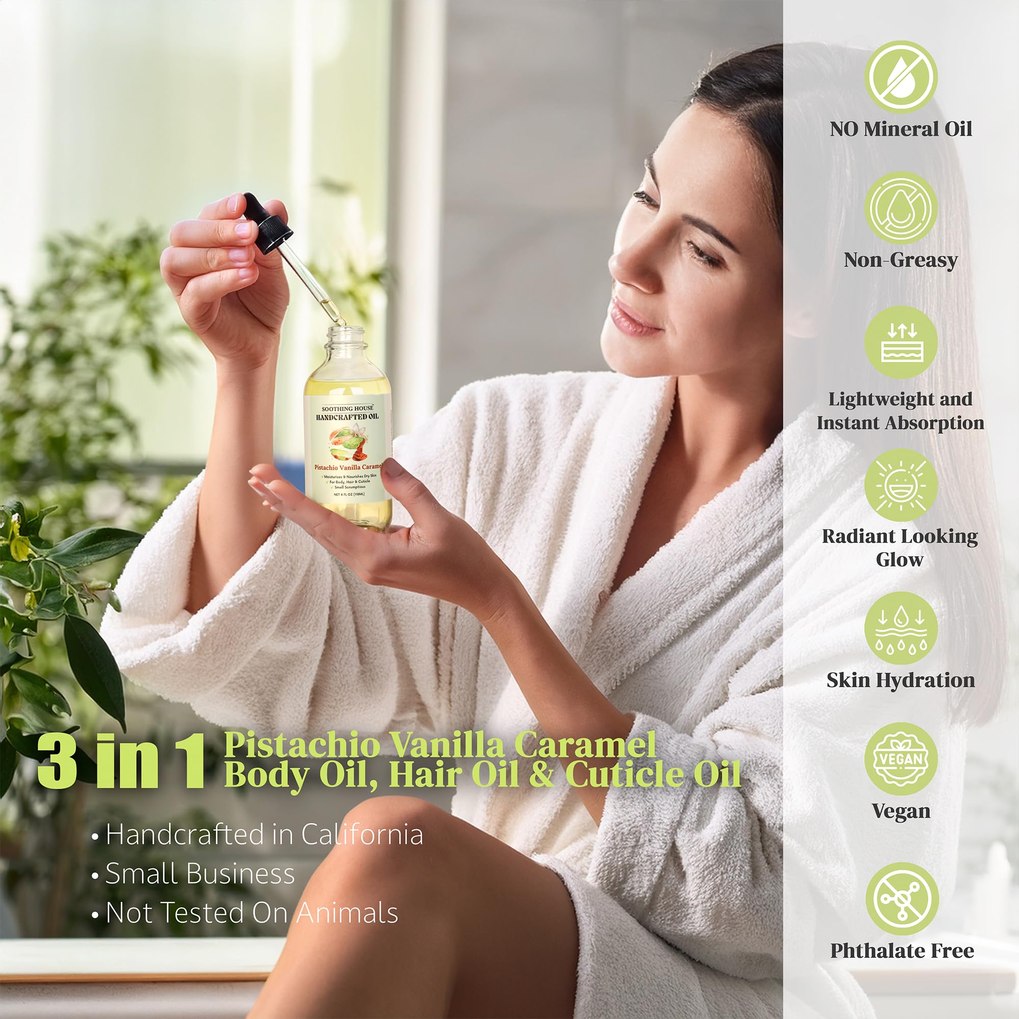 Soothing House jojoba oil blend emphasizes lasting moisture