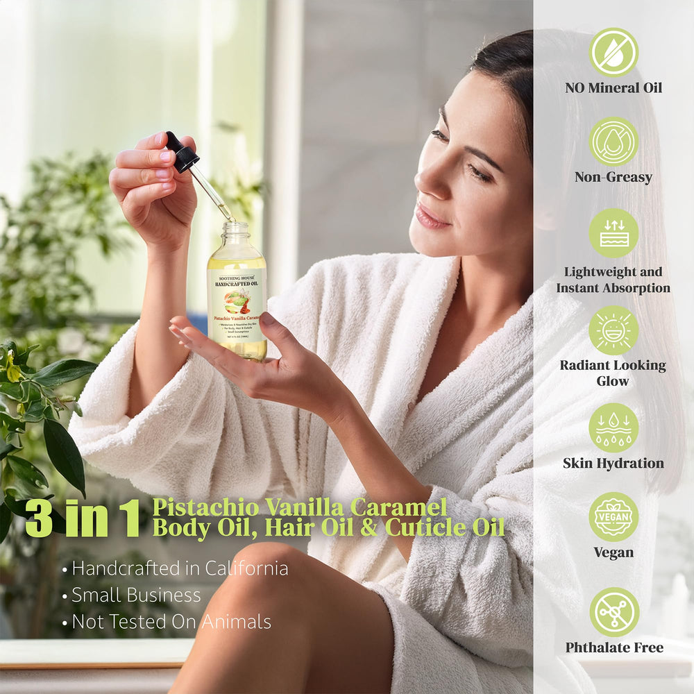Soothing House jojoba oil blend emphasizes lasting moisture