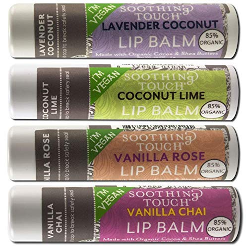 Soothing Touch bálsamo labial vegano con coco limon para labios hidratados