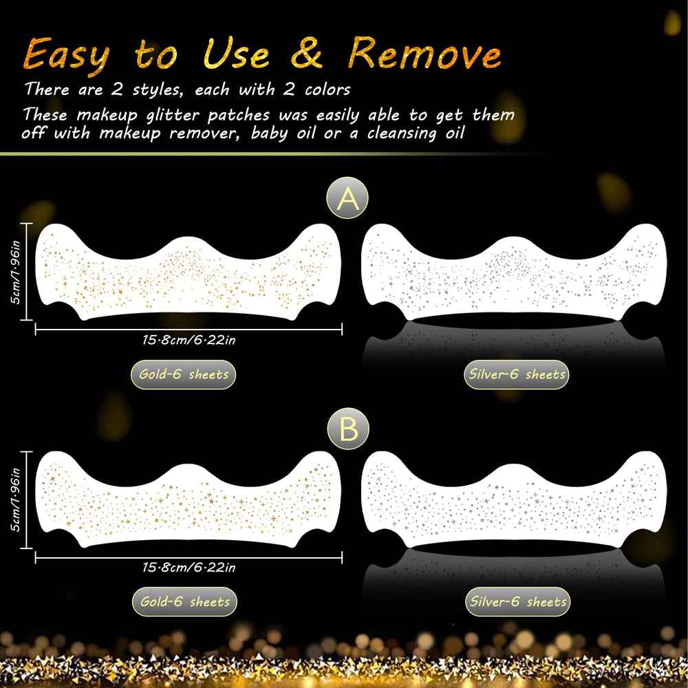 SOOVSY aplicación facial de brillo dorado para un estilo rápido.