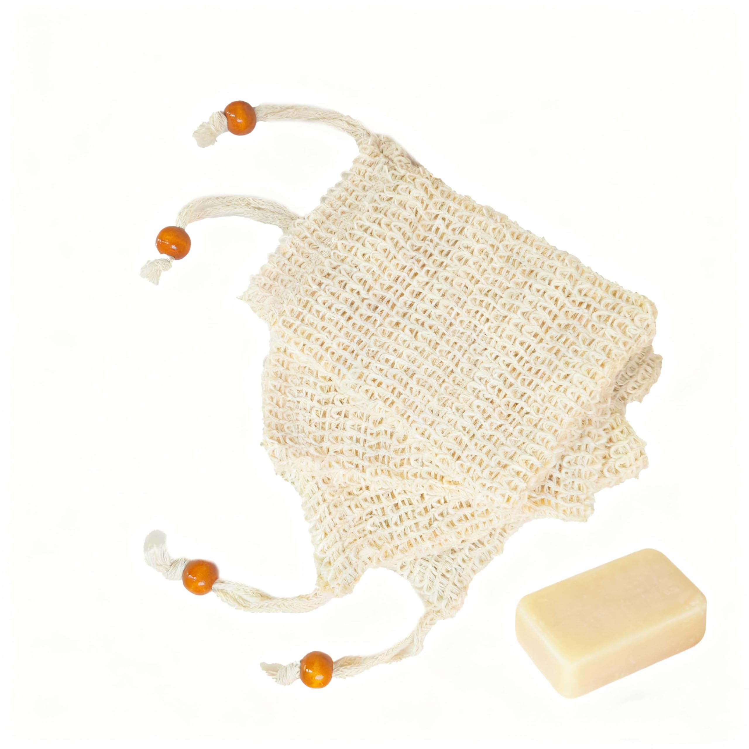 Sopurrrdy bolsa de jabón sisal natural, exfoliación suave durante la ducha