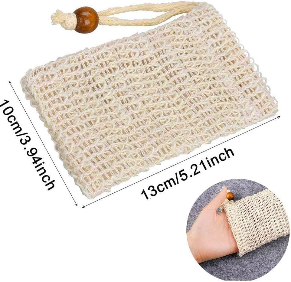 Sopurrrdy bolsa de jabón sisal natural, exfoliación suave al frotar