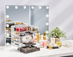 Sorbus six-drawer organizer showing space for brushes and palettes