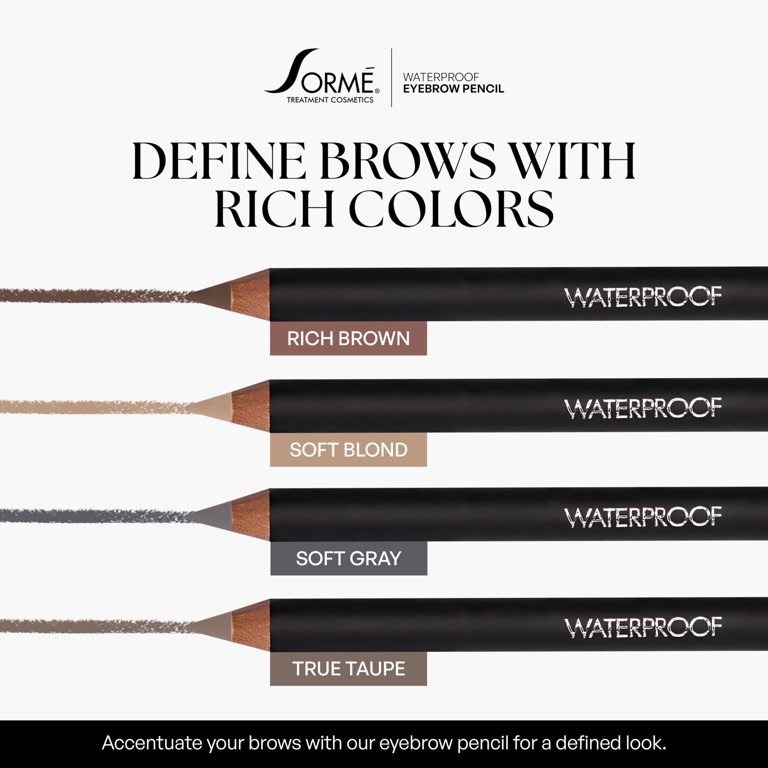 SORMÉ maquillaje de cejas libre de crueldad e hipoalergénico para piel sensible.