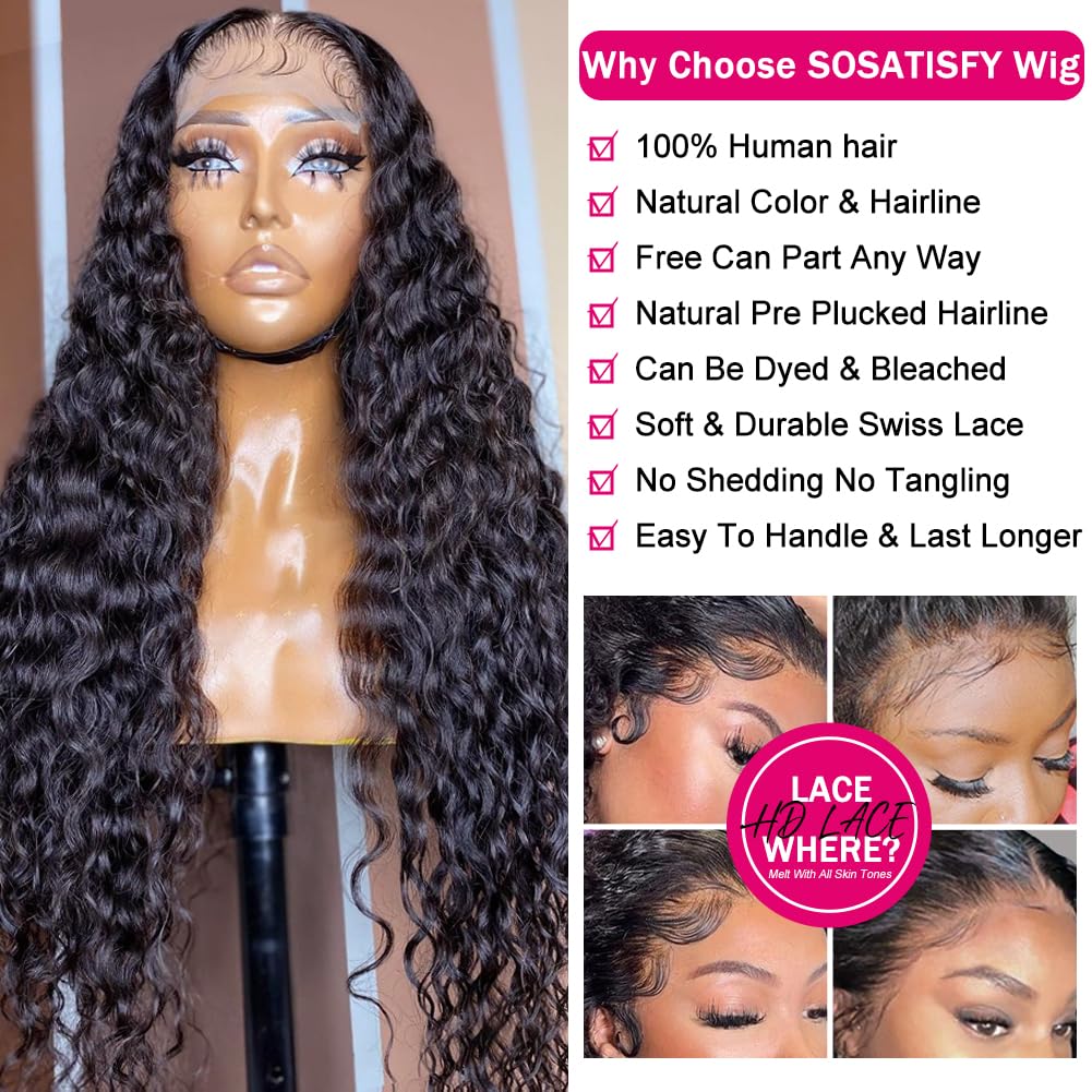 SOSATISFY Glueless cap 22.5 inch wig for all-day comfort