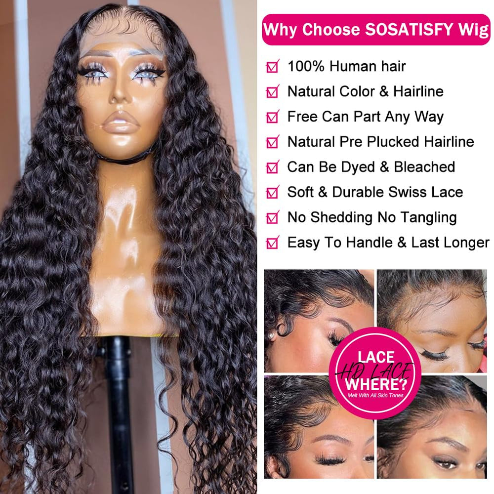 SOSATISFY Glueless cap 22.5 inch wig for all-day comfort