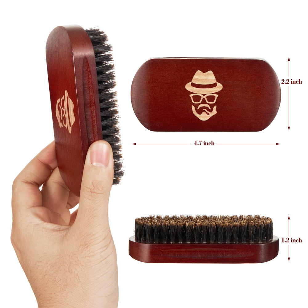 Sosoon beard brush bristles in action massaging and detangling