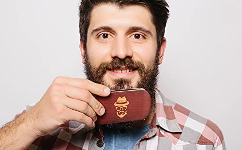 Sosoon beard brush soft wood feel with comfortable grip