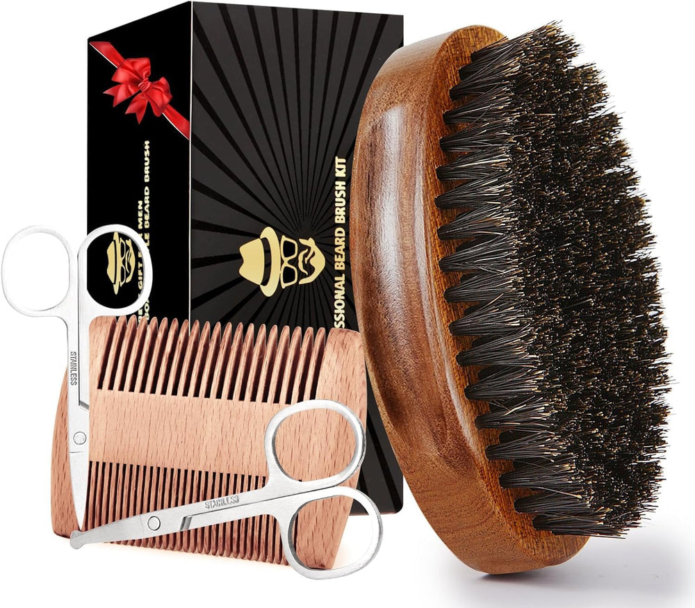 Sosoon beard grooming set flatlay showing full kit for quick grooming