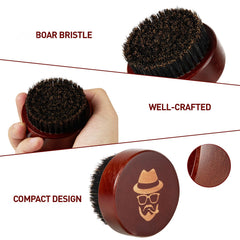 Sosoon black walnut handle close-up highlighting ergonomic grip for comfortable grooming.