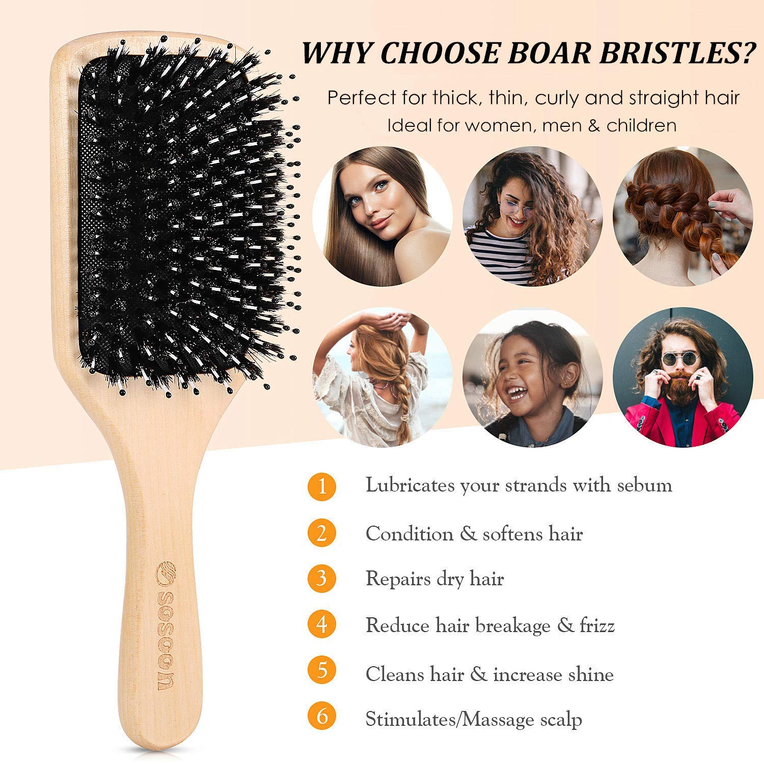 Sosoon tail comb included for sectioning and precise styling