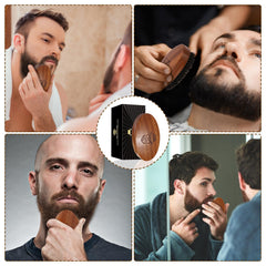 Sosoon beard brush in use smoothing tangles and distributing oils