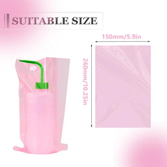 SOTICA bolsas-transparentes-para-botellas-rosadas permiten identificar el contenido sin abrir