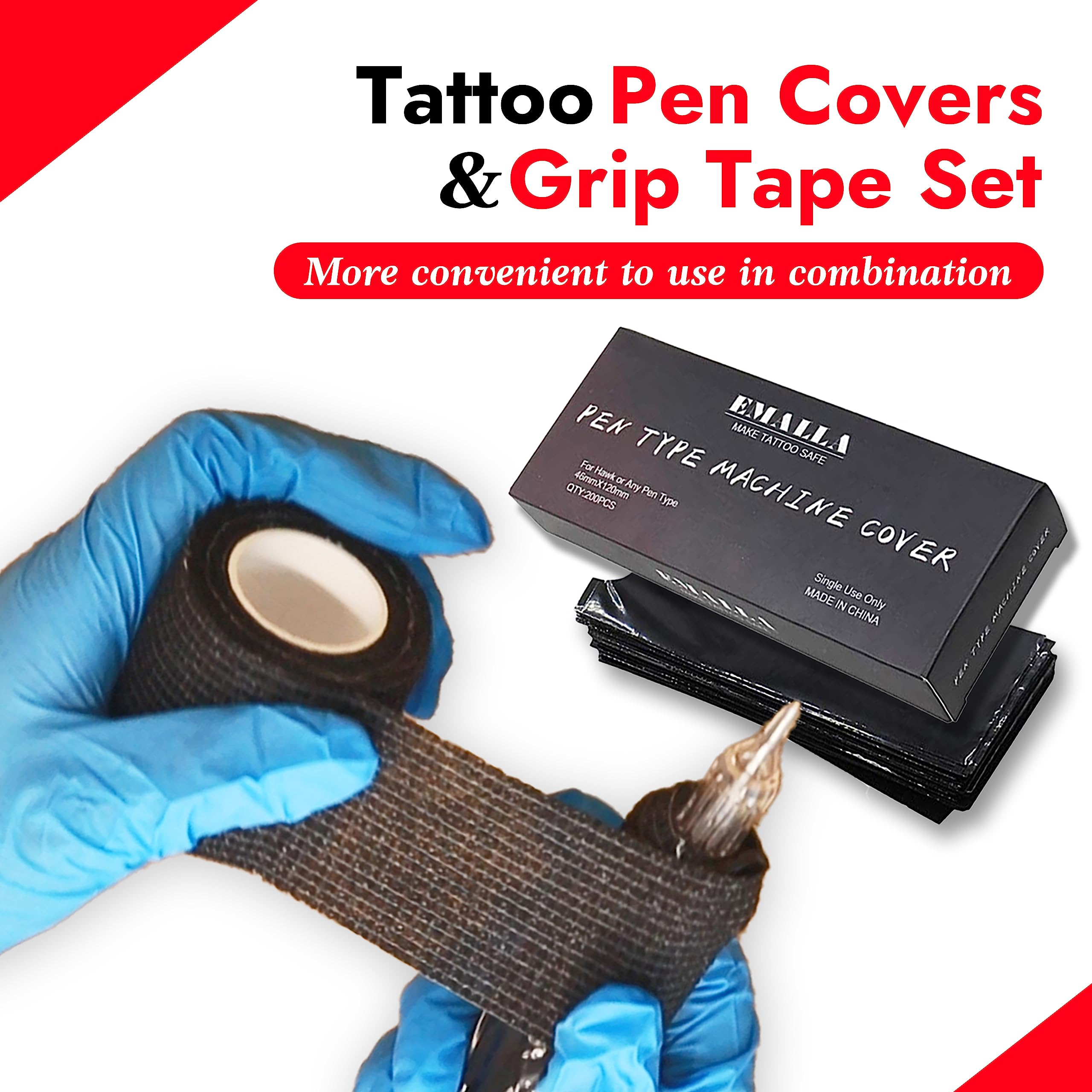 Sotica cinta de agarre para tatuaje, ofrece agarre antideslizante durante la sesión.