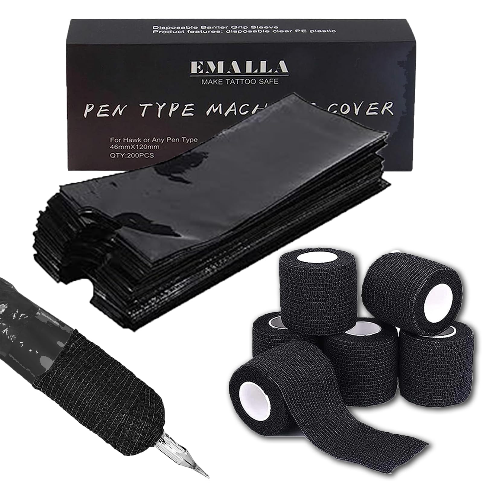Sotica cubiertas para máquina de tatuar, protección impermeable durante el proceso.