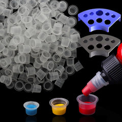SOTICA tapas de tinta para tatuaje, 500 piezas de tamaños mixtos para organizar colores.