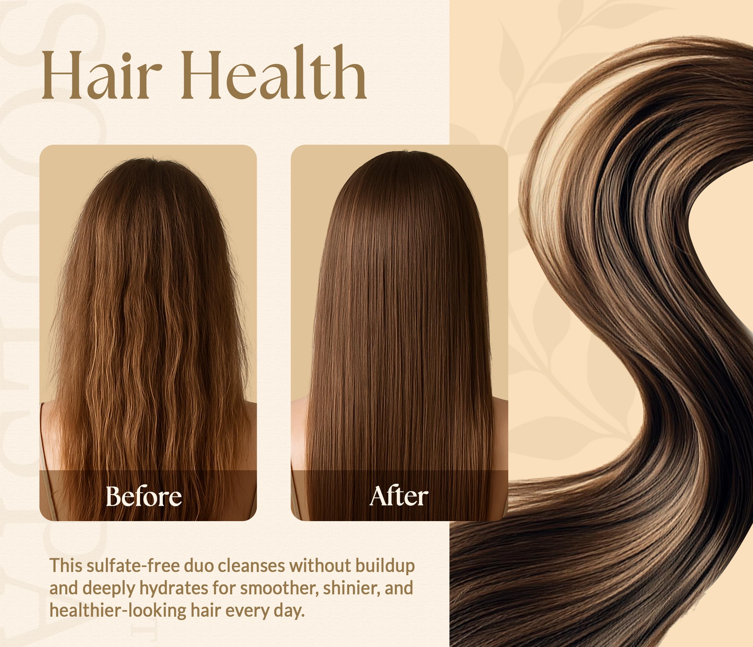SOULSPA PURE Biotin Rice Water Shampoo label close-up highlights rice protein benefits.