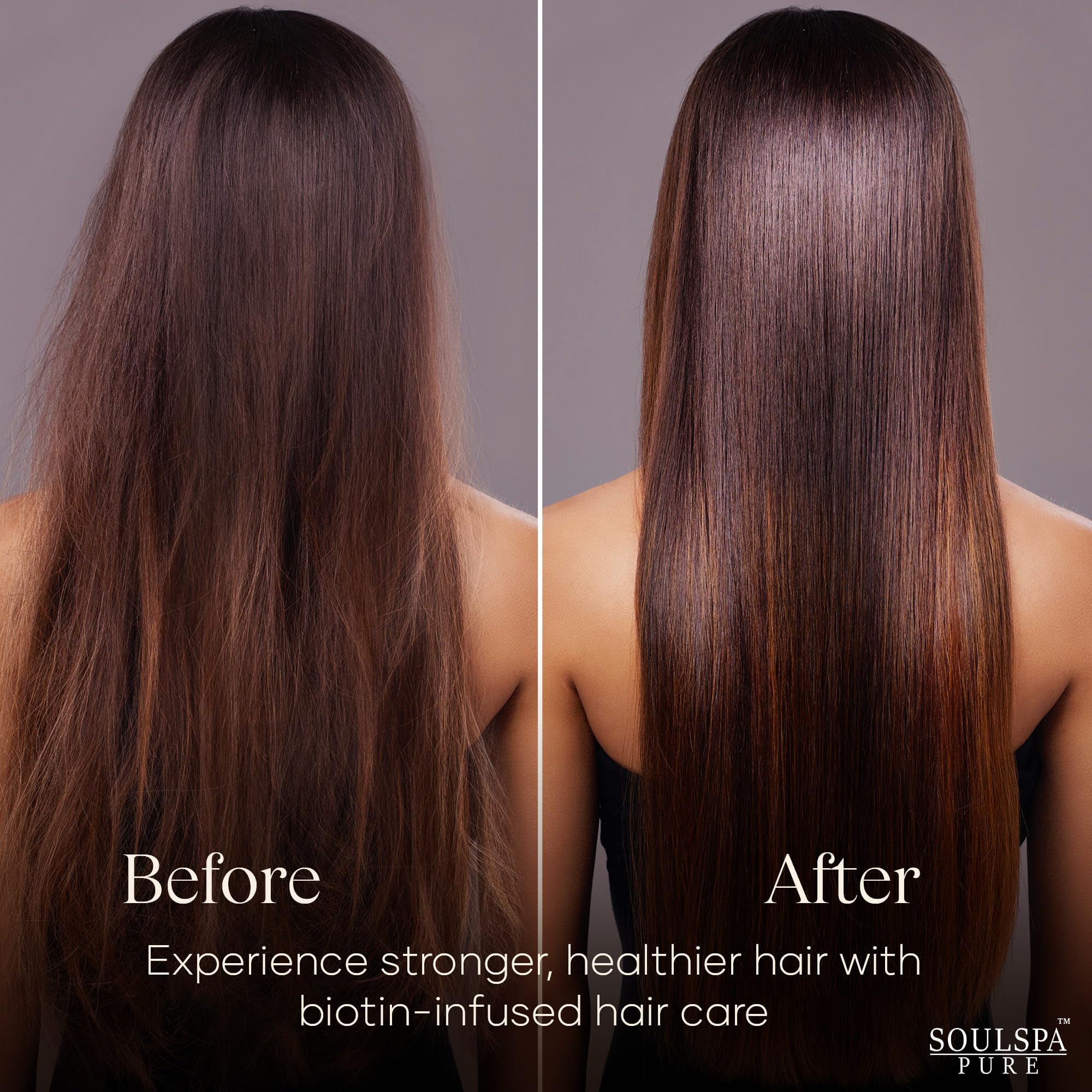 SoulSpa Pure Conditioner dispense-drops image shows gentle product release