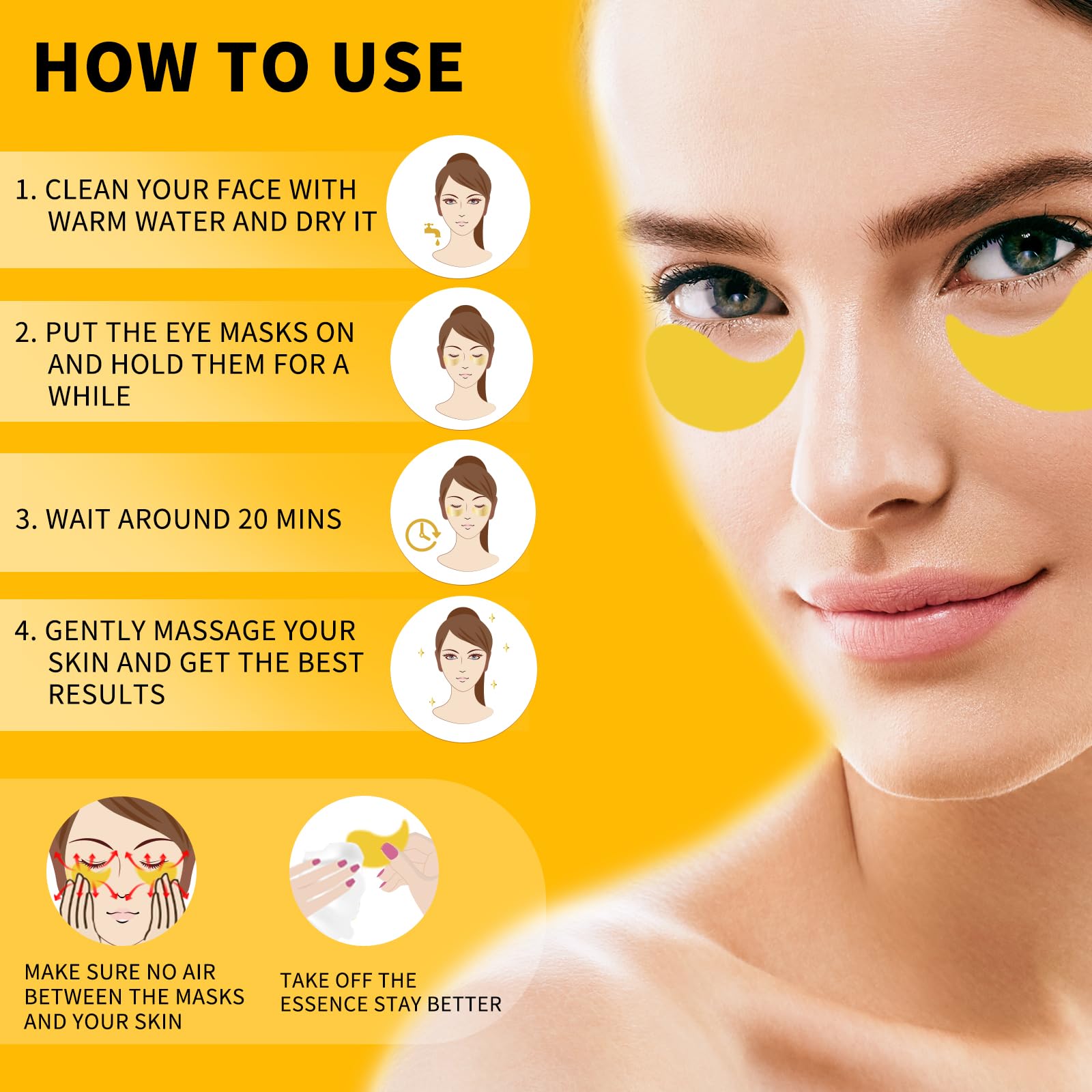 Primer plano de ingredientes clave Souwixlum para ojeras y hinchazón.