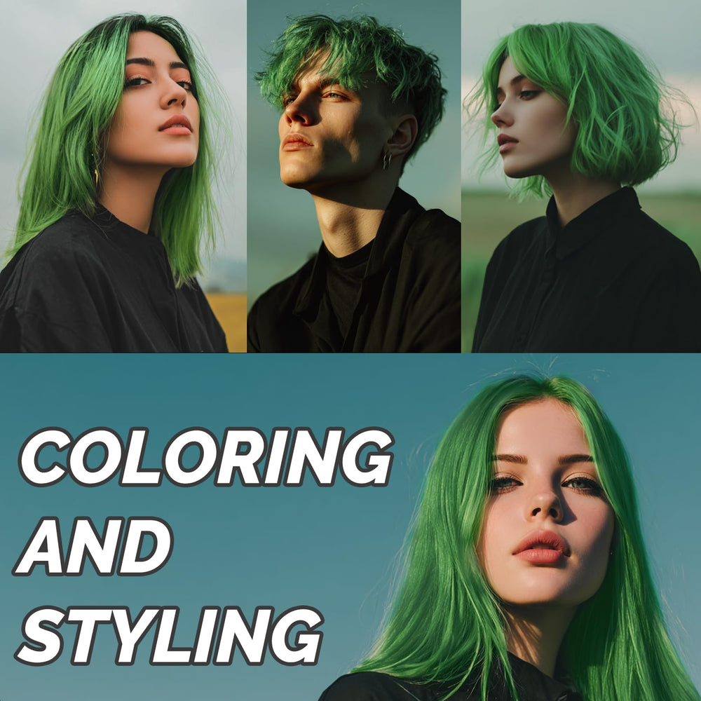 SOVONCARE Green Temporary Hair Color Wax cosplay look highlights bold, temporary color