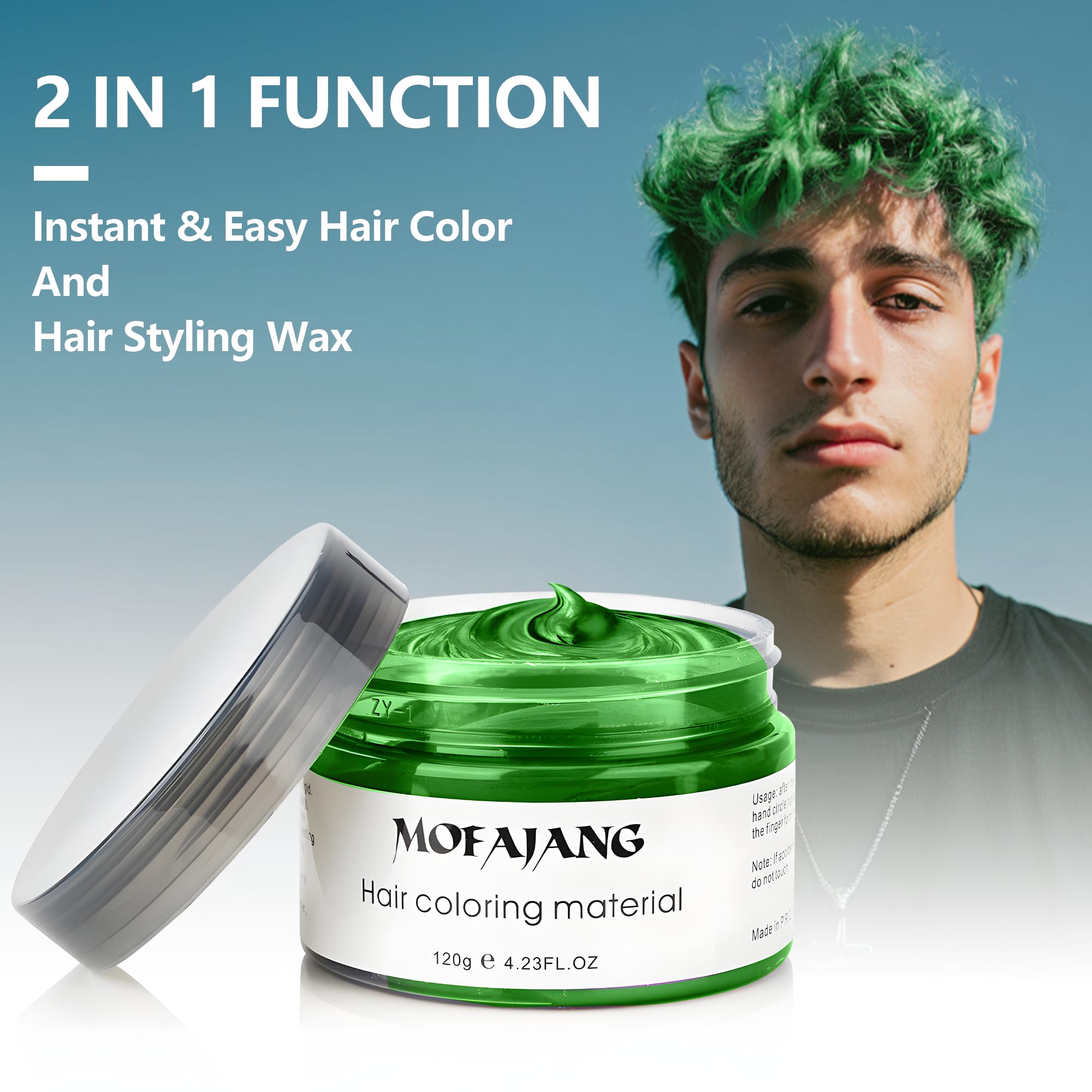 SOVONCARE Green Temporary Hair Color Wax party look offers vibrant shade and hold