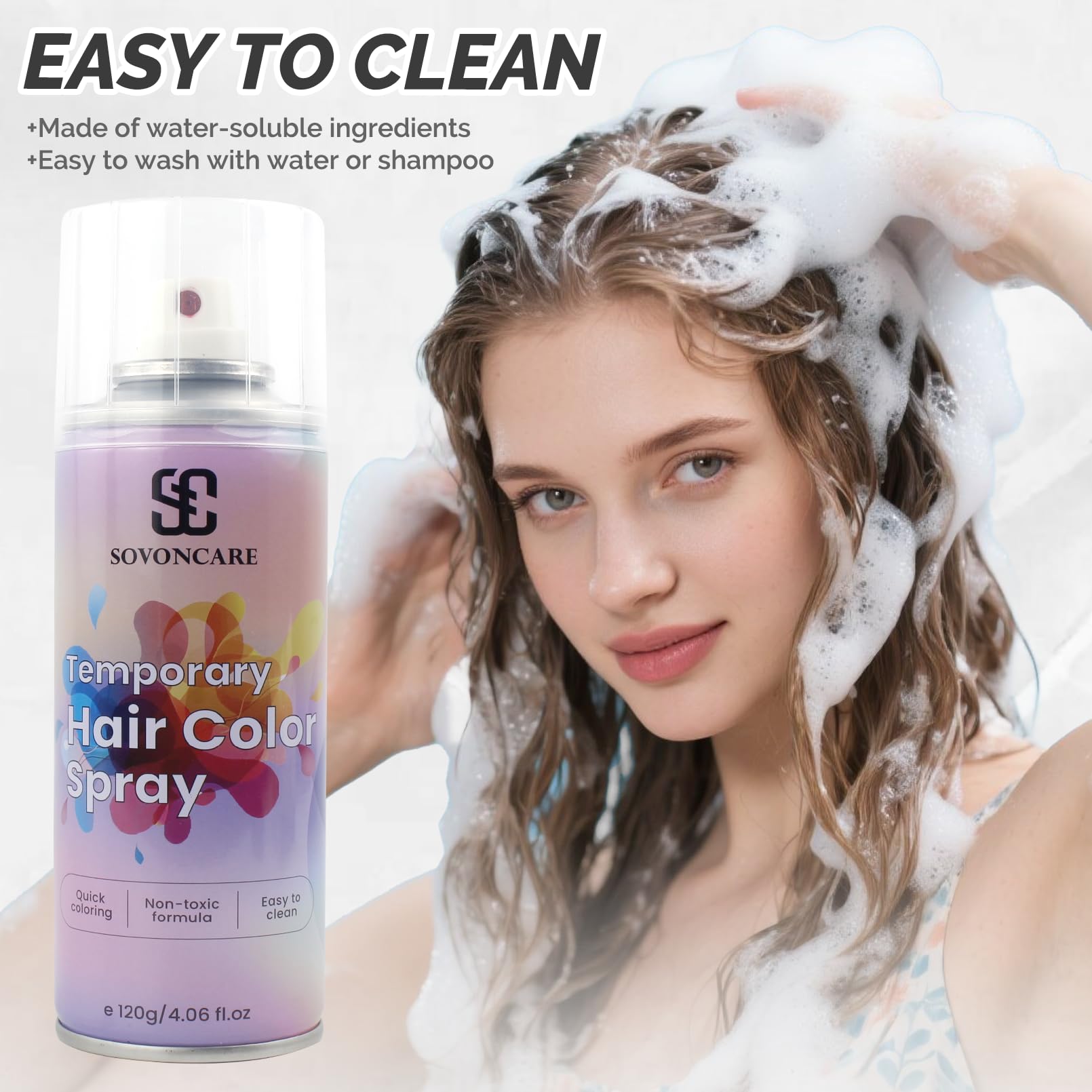 Hair dye cape used with SOVONCARE to keep clothes clean during application.
