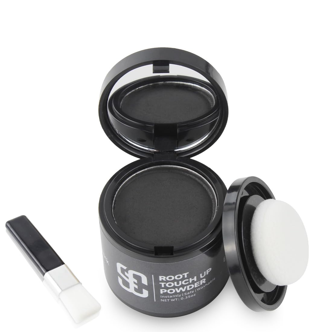 SOVONCARE Hairline Powder bottle close-up demonstrates quick root coverage.