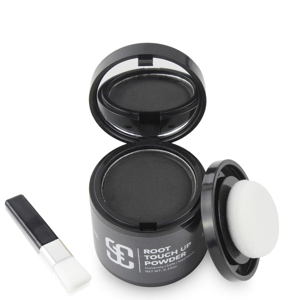 SOVONCARE Hairline Powder bottle close-up demonstrates quick root coverage.