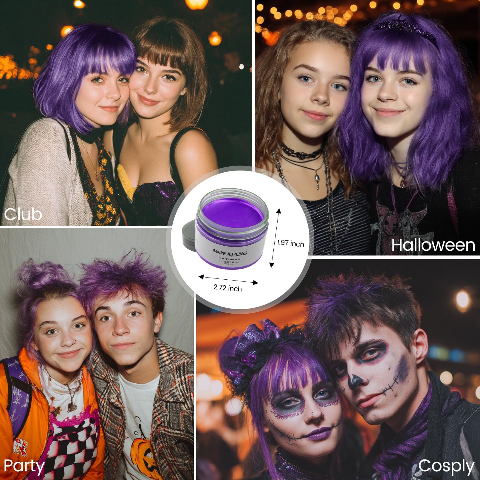 SOVONCARE purple wax cosplay style enables dramatic, temporary character color
