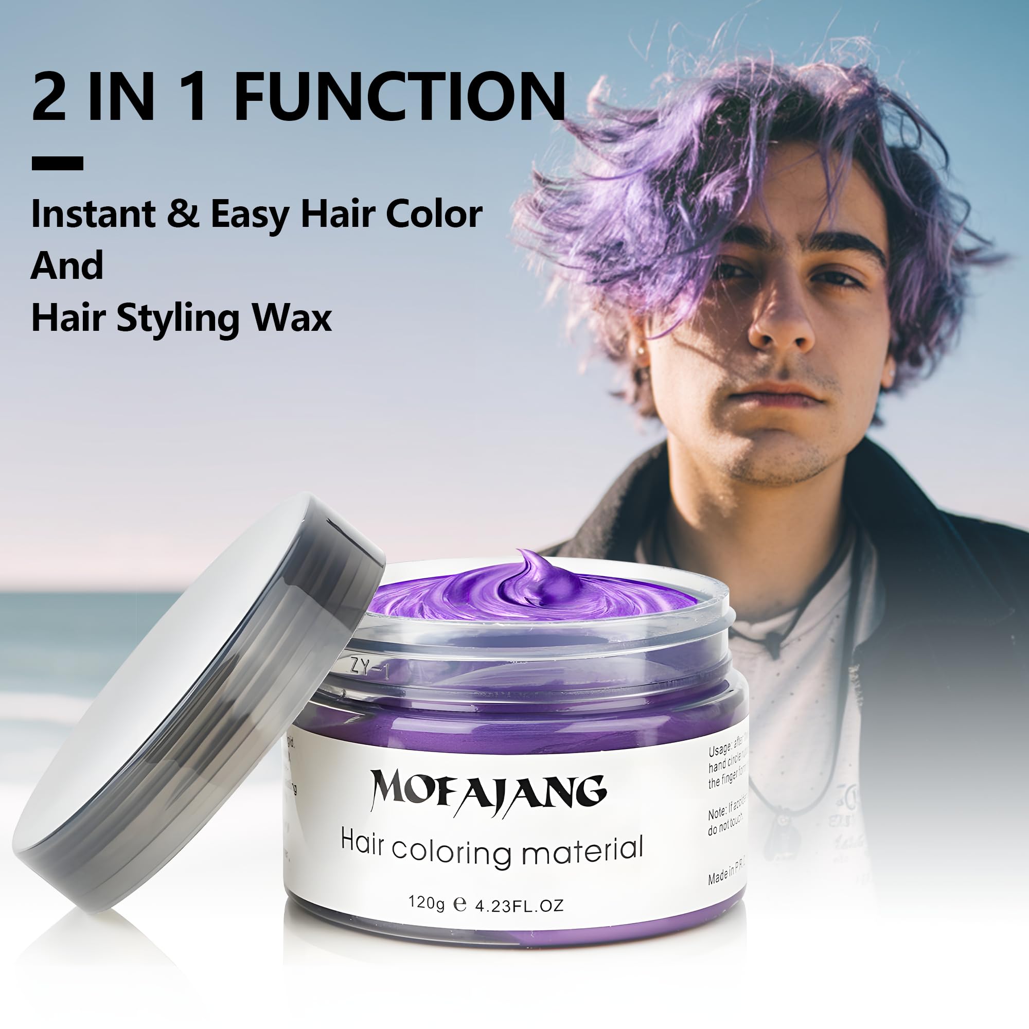 SOVONCARE purple hair color wax finished look for bold event-ready style