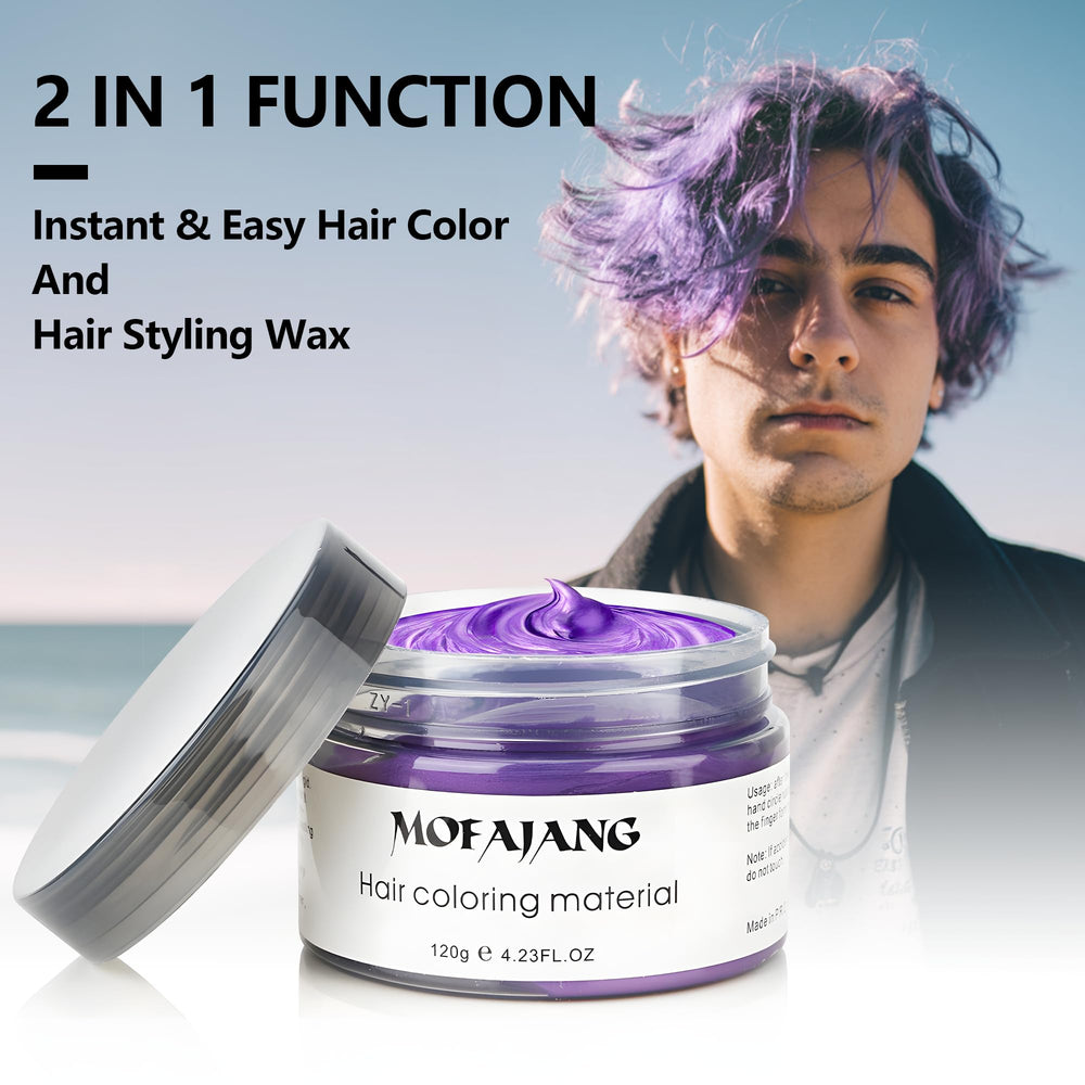 SOVONCARE purple hair color wax finished look for bold event-ready style
