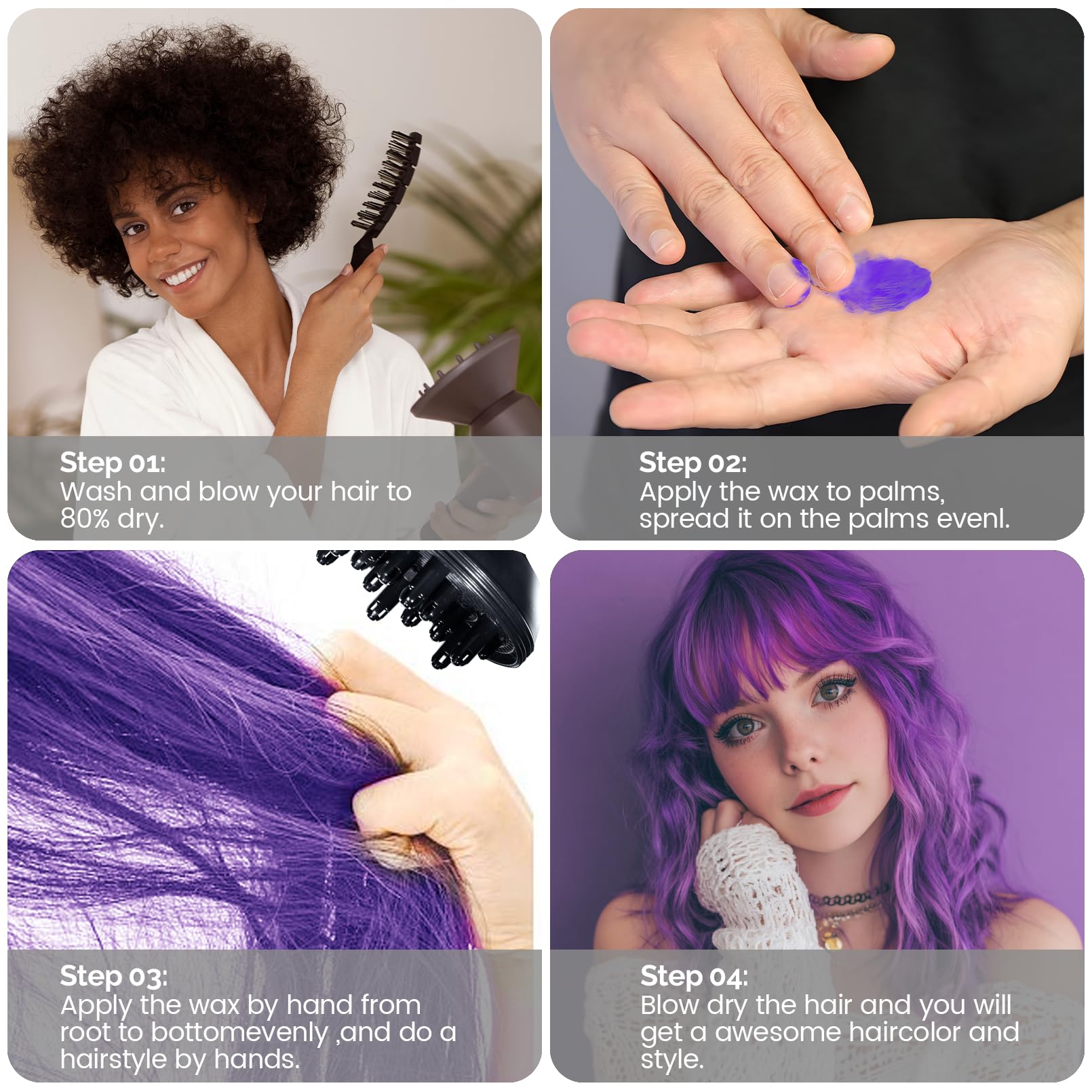 SOVONCARE purple wax texture closeup captures smooth, non-sticky feel