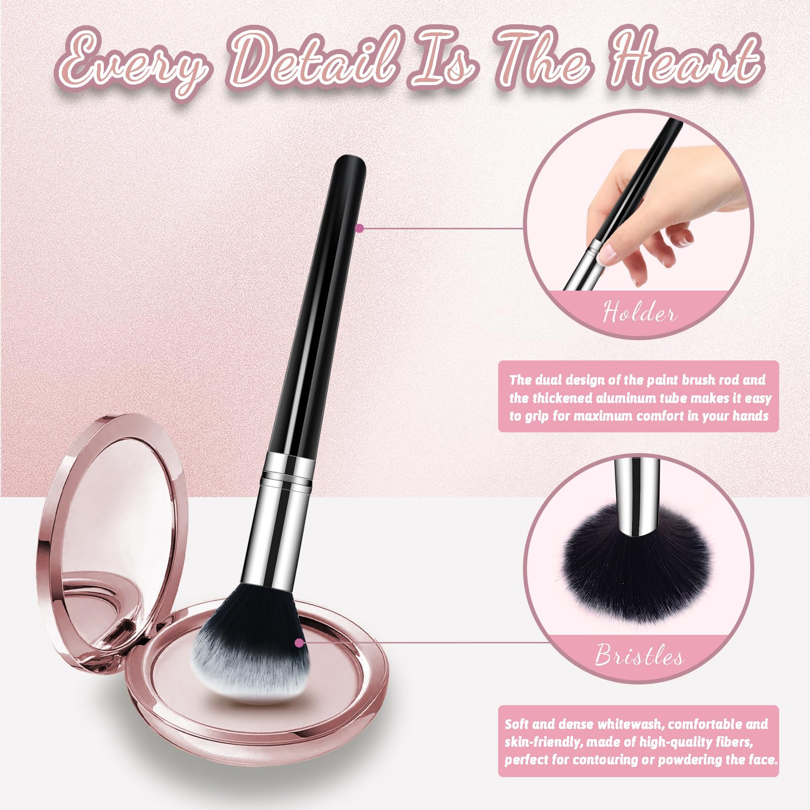 SOYOK foundation brush provides smooth, even coverage for a natural base