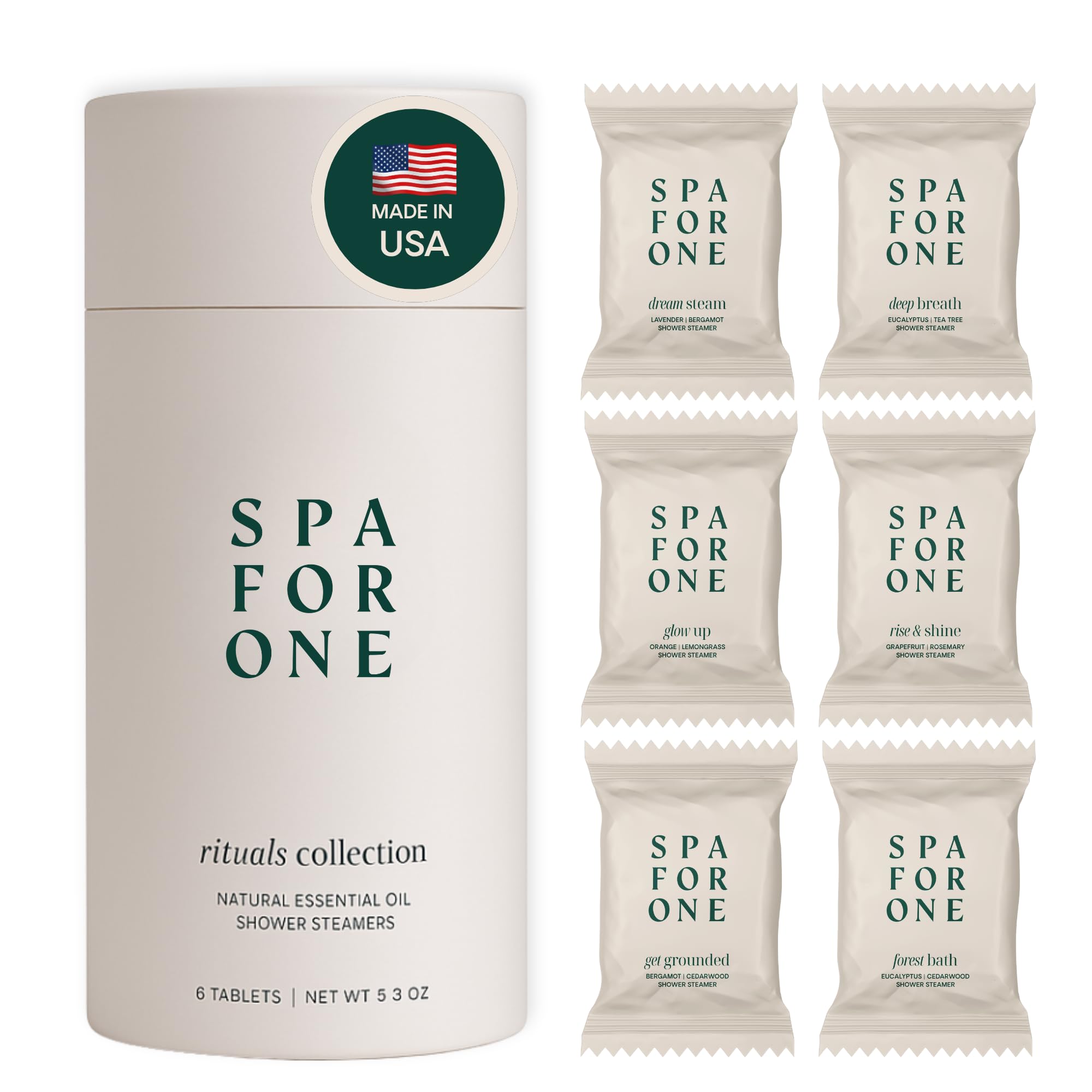 Spa For One Dream Steam shower steamer releasing lavender and bergamot for relaxation.